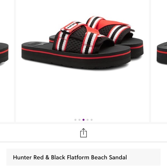 Hunter Flip Flops Size 8.5 - Picture 2 of 2